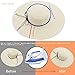 Womens Floppy Straw Hat Wide Brim Foldable Beach Cap Sun Hat for Women UPF 50+ Cd14-beige
