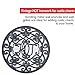 Silicone Trivet for Hot Dishes, Pots & Pans - Decorative Non Slip Mat 'Hot Ironworks' Design Gives a Rustic Charm Protective Pads for Kitchen Counter (7.5 in Round, 3-Set, Dark Gray)