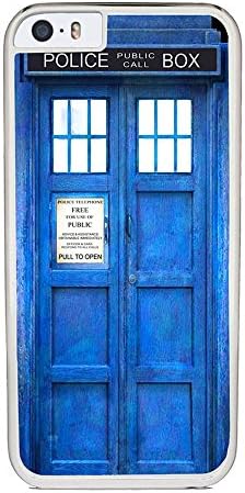 Insomniac Arts - Blue Police Call Box - Case for iPhone 6 Plus, White Silicone Rubber Cover