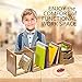 IDK Luxury Wooden Bamboo Desk Organizer with Two Drawers Three Expandable Book& File Shelves - Great for Home tabletop, Office Bookshelf, Accessories& Counter tables