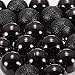 SODIAL(R) Ornament Ball 24Pcs Chic Christmas Baubles Tree Plain Glitter Xmas Ornament Ball Decoration Black