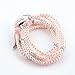 Fashionable Jewelry Pearl Necklace Earphones Headset with Mic Beads 3.5mm In-ear Earbuds wired Headphone for Ipod, Iphone, Android, Blackberry, Mp3 Player And All 3.5mm Audio Devices (Pink)