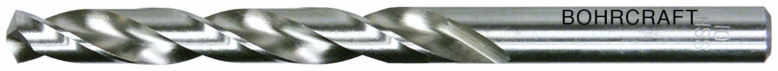 Bohrcraft Spiral Drill Bit DIN 338 HSS-G Ground Split Point Type N, 5 MM in Quadro Pack (Pack of 10) 11200100500