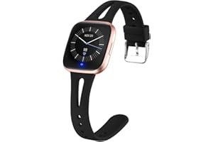 Ouwegaga Slim Bands Multi Colors Compatible for Fitbit Versa 2/Fitbit Versa/Lite Silicone Wristbands for Women Men Small Large