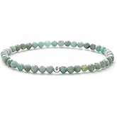 BERGERLIN Real natural stone bracelet - Tested and certified in Germany - Genuine bracelets with 925 Sterling silver pearl and faceted pearls