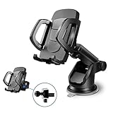 Car Phone Holder, Adjustable and Universal Dashboard Air Vent Car Mount Windshield Holder Cradle with Strong Sticky Gel Pad for Smartphone