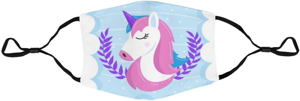 Boys Girls Kids Novelty Anti-dust Reusable Face Protection Cute AdjustableCartoon Colorful Unicorn Mouth Face Decoration