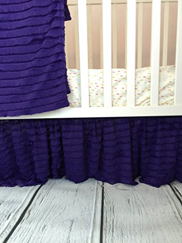 Crib Skirt Purple Dust Ruffle For Baby Nursery Bedding By A Vision To Remember Buy Online In Honduras At Honduras Desertcart Com Productid 23235146