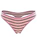 Nightaste Women Cotton Thong Panties Multi-Pack of Breathable G-string Underwear with Color Stripes for Ladies