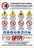 Cartello Cantiere 11 Simboli 68x80 Cm In Plastica - Segnaletica Di Sicurezza TARGOTIMBRI