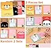 ONOR-Tech 2 x Lovely Cute Rabbit Cartoon 6 Fold N Times Note Bookmarker Sticky Notes Memo Note for Women, Girl as a Gift