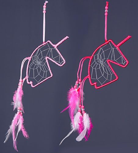 Unicorn Profile Dream Catchers - 2 Pack: Pink and Rose