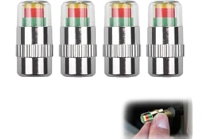 4 Pcs Tire Pressure Monitoring Valve - 2026 New 2.4Bar 36 PSI Pressure Valve Stem Caps, Easy to Read Sensor Indicator with 3 