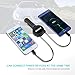 SDBAUX Car Charger, with Micro USB+iPhone 2.3 FT Dual Retractable Cable for iPhone 5 6 7 8 Plus X,Samsung Galaxy S6 S5 Tab 2/3/4 Mini,HDX HTC LG Sony Nokia Huawei Google Nexus10, and 1 USB Adapter