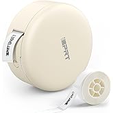 iDPRT Label Maker, Bluetooth Label Maker Machine with Tape, Mini Thermal Printer for 12-15mm Tape, Compatible with Android/iOS, Multi-templates for Home/Organization/Office Labeling, Beige