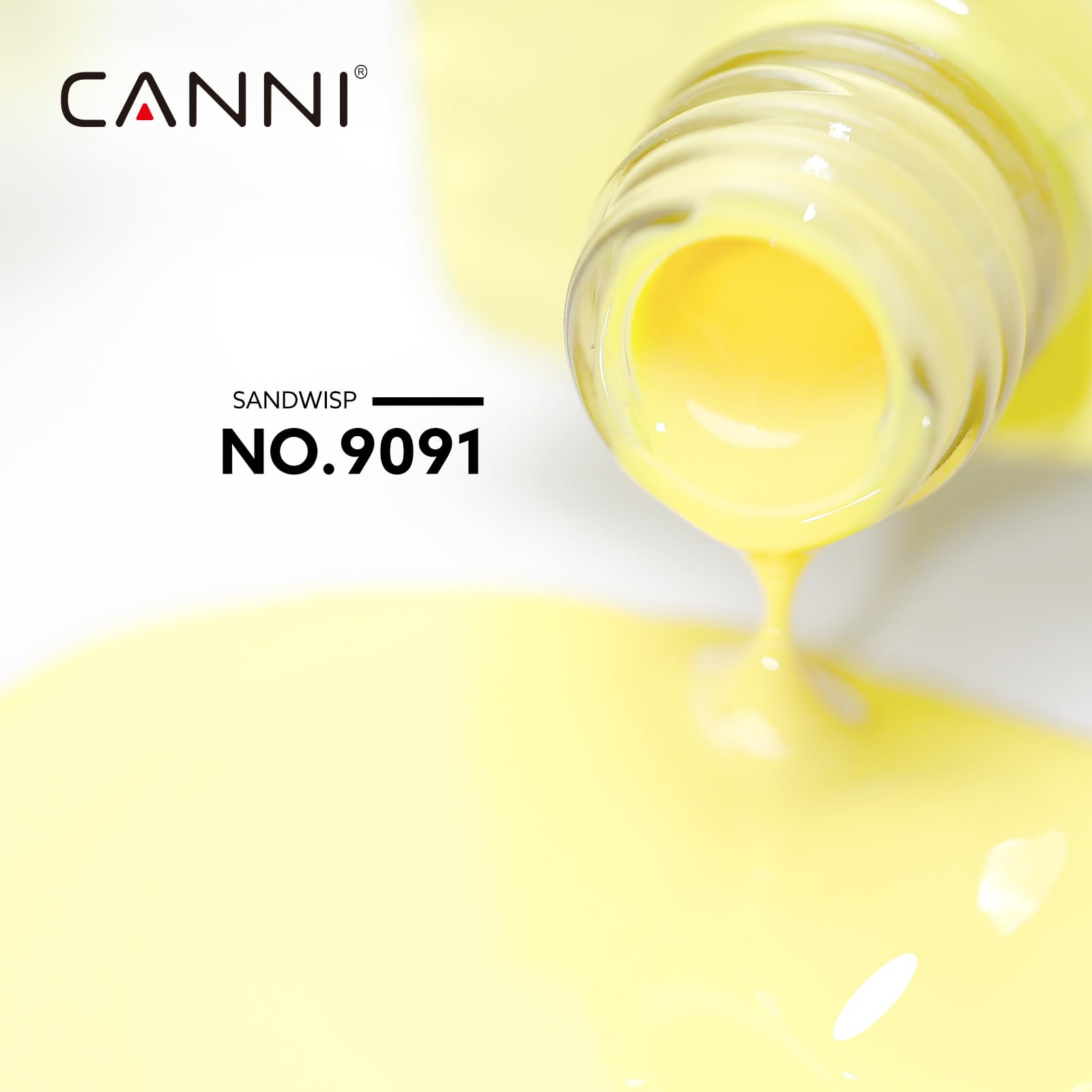 CANNI Yellow Gel Nail Polish, 1Pcs Light Yellow Gel Polish Bright Pastel Butter Yellow Color Nail Polish Gel High Gloss Soak Off U V Gel Nail French Nail Manicure Salon DIY - Image 2
