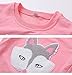 Little Girls Cute Long Sleeve Top Pant Clothes Set Pink fox 8-9 Years 8-9 Years