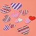 Elcoho 600 Pieces Heart Shaped Foam Stickers Self Adhesive Valentine's Day Love Decorative Sticker for Valentine's Day, Wedding or DIY Crafts, Assorted Size and Color