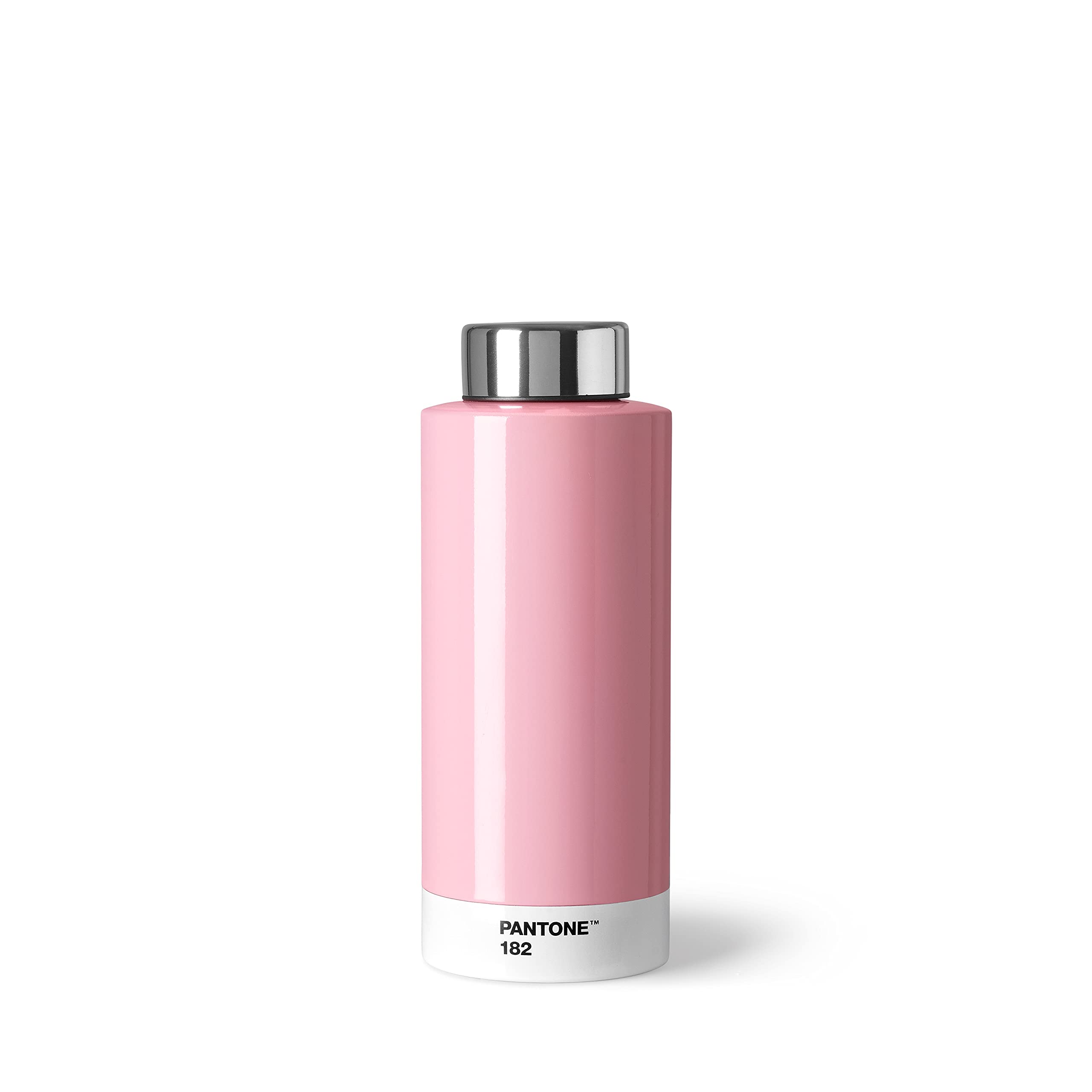 PANTONE Double Walled Stainless Steel Water Bottle with Thermal Function Leak Proof 500ml Light Pink 182