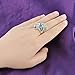 dnswez Statement Rings Multi -Color Change Crystal Ring 3D Birthstone Colorful 18k Gold Plated Cocktail Rings for Women