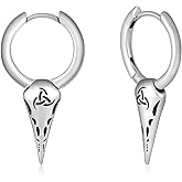 Viking Earrings Men 925 Sterling Silver Dangle Earrings for Men Viking Jewelry Gifts for Men Women