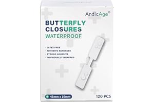 120pcs Butterfly Closure Strips Waterproof Adhesive Wound Closure Bandages for Small Wound