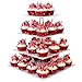 YestBuy 4 Tier White Square Acrylic Cupcake Stand