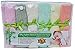 EcoSol Designs Organic Bamboo Washcloths/Reusable Wipes, 6-Pack, 10 x10-Inch, Ivory Grey / Sage Pink Green Yellow Orange