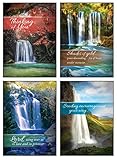 12 Boxed Thinking of You Greeting Cards - Living Waters - KJV Scripture Included in Each Card! Bulk Thinking of You Cards & 12 Envelopes Boxed Cards