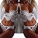 Keepfit Sexy Lingerie Lace Dress, Babydoll Underwear G-string Sleepwear Plus Size for Women (S, White)