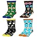 Zmart Men's Chef Baking Kitchen Crew Socks, Funny Vegetable Food Design with Gift Box