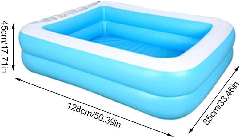 Swim Centre Inflatable Family Pool, Rectangular Swimming Pool For Kids, Infant And Adult Wear-resistant Multiple Size (Blue Or Green)