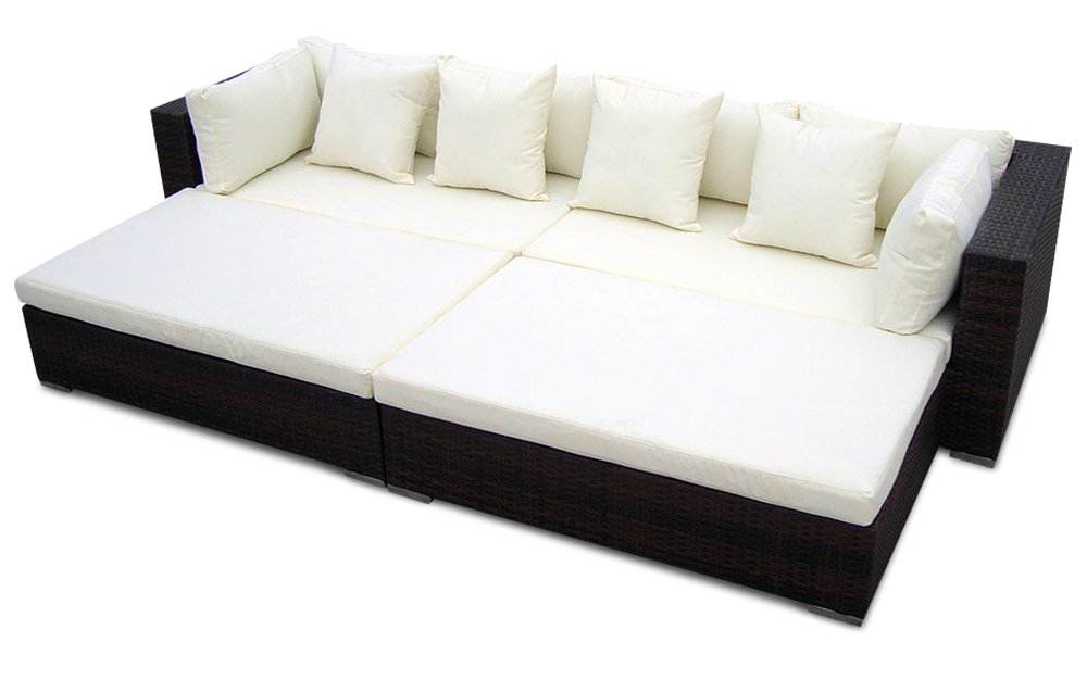 Gartenmöbel Polyrattan Lounge PARIS 280 x 165 cm | 9cm ...