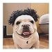 WeeH Wigs for Dogs Cats Costume Accessories Cosplay Pet Hair Funny Halloween Costumes for Large Medium Small Pets Red Wig (Black)