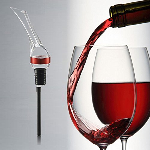 Baen Sendi Wine Aerator Pourer - Aerating Wine Pourer - Premium Wine Decanter (Red(parrot)) - Thumbnail 2