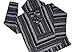 Mexican Baja Hoodie Pullover Jerga Drug Rug Sweater - Grey Black (Large)