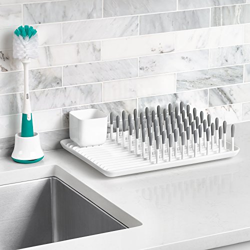 OXO Tot Baby Bottle Drying Rack with Drain Board, Portable Drying Rack