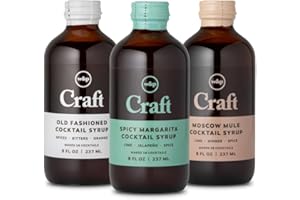 W&P Craft Cocktail Syrup Set, Old Fashioned, Moscow Mule, Spicy Margarita | Variety Pack, 8 Ounce Each, 3 Bottles | Cocktail Mixer, Handcrafted in Small Batches, Craft Cocktail, Bar Collection