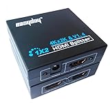 Easyday HDMI 1.4 1 in 2 Out 4K X 2K 1080p HDCP Stripper 1x2 Splitter Power Signal Amplifier