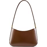 MFFOR Genuine Leather Shoulder Bag, Hobo Purses for Women, Crescent Bag, Small Clutch Handbag, Cute Tote Bag with Zipper