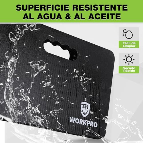 WORKPRO Thick Knee Pad 2 Pieces, 28 x 44 x 3.5 cm Mat for Cleaning, Repairs, Exercise, Prayer and Yoga, Knee Pads for Gardening and Outdoor Work