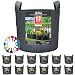 JERIA 12-Pack 5 Gallon, Vegetable/Flower/Plant Grow Bags, Aeration Fabric Pots with Handles (Black), Come with 12 Pcs Plant Labels