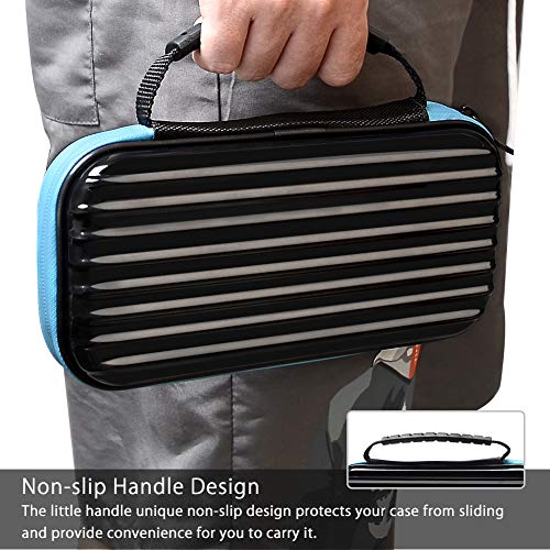 Carrying Case for Nintendo Switch Lite,COCASES Portable Hard Shell with 10 Game Cartridges Protective Travel Case Pouch for Nintendo Switch Lite Console & Accessories, Black