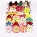 Artificial Flower 50pcs Mini Silk Plum Blossom Wedding Decoration DIY Wreath Clip Clip Accessories Handmade Craft Flower Head (Pink)