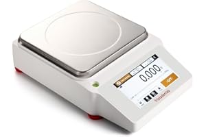 Fristaden Lab Touchscreen Precision Balance – 1000 g × 0.1 g Digital Lab Scale | Smart Touch Display, RS-232 Connectivity, Pre-Calibrated Laboratory Scale, U.S. Warranty