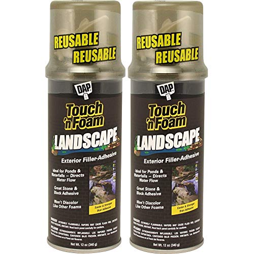 Buy Touch n Foam Landscape Filler Adhesive, 12 oz, Can, Black, Light