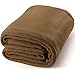King Polar-Fleece Thermal Blanket Chocolate - Extra Soft Brush Fabric, Super Warm Bed Blanket, Lightweight Couch Blanket, Easy Care - by Utopia Bedding