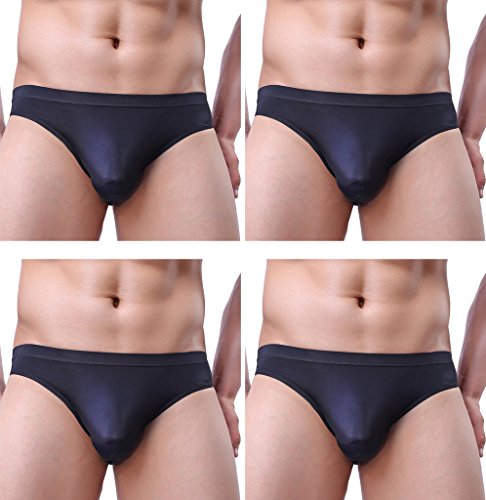 Winday Men Briefs Breathable Ice Silk Triangle Bikinis and Briefs N04