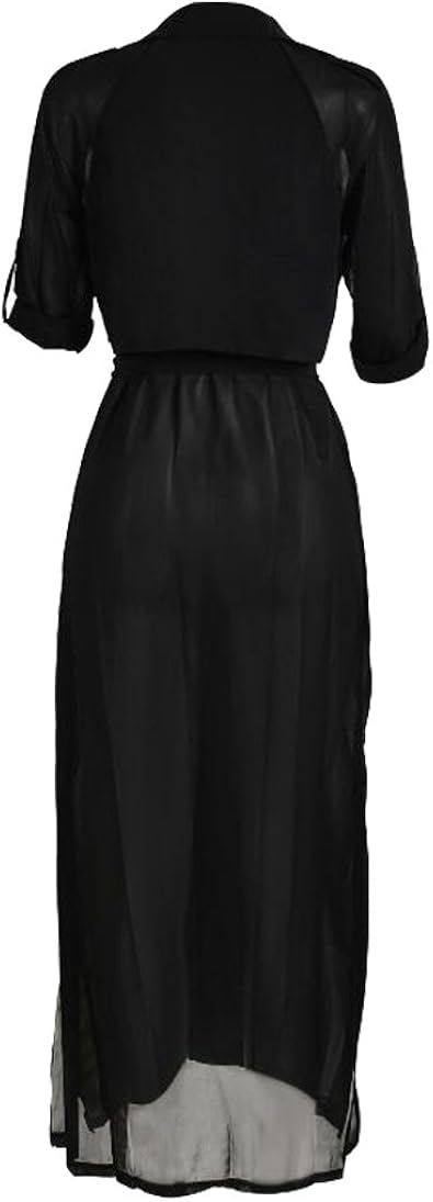 Dreamsoar Womens Long Sleeve Fashion Chiffon Lightweight Maxi Sheer Duster Cardigans at  Women's Coats Shop