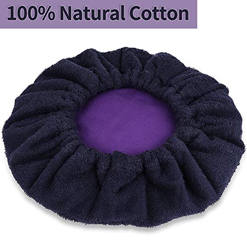 Cordless-Deep-Conditioning-Heat-Cap-Safe-Microwavable-Heat-Cap-for-Steaming-Heat-Therapy-for-Hair-100-Natural-Cotton-Flaxseed-Seed-Interior-for-Maximum-Heat-Retention-Purple